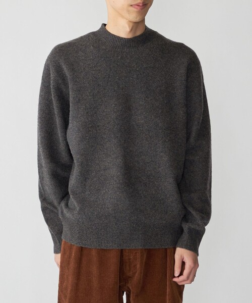 SHIPS(シップス)の「SHIPS:〈手洗い可能〉7ゲージ ウール カシミヤ ボイル モックネック(ニット/セーター・メンズ・ライトグリーン/ダークグレー/キャメル/オフホワイト/ライトブルー/ネイビー・X-LARGE/LARGE/MEDIUM/SMALL)」の3枚目の写真