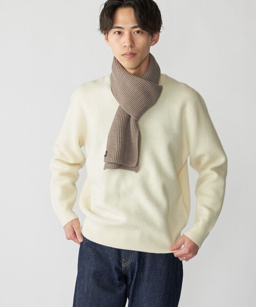 SHIPS(シップス)の「SHIPS:〈手洗い可能〉7ゲージ ウール カシミヤ ボイル モックネック(ニット/セーター・メンズ・ライトグリーン/ダークグレー/キャメル/オフホワイト/ライトブルー/ネイビー・X-LARGE/LARGE/MEDIUM/SMALL)」の17枚目の写真