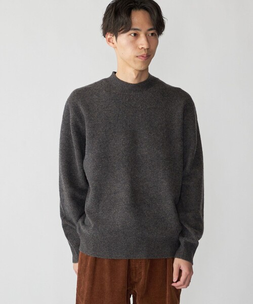 SHIPS:〈手洗い可能〉7ゲージ ウール カシミヤ ボイル モックネック