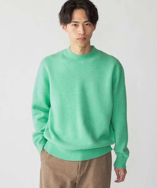 SHIPS(シップス)の「SHIPS:〈手洗い可能〉7ゲージ ウール カシミヤ ボイル モックネック(ニット/セーター・メンズ・ライトグリーン/ダークグレー/キャメル/オフホワイト/ライトブルー/ネイビー・X-LARGE/LARGE/MEDIUM/SMALL)」の21枚目の写真