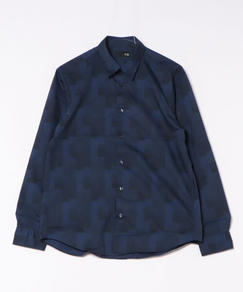 TAKA-Q(タカキュー)の「シャツ メンズ 長袖 ストレッチ 綿混 プリント レギュラーカラー (シャツ/ブラウス・メンズ・ネイビー/ホワイト・MEDIUM/LARGE/X-LARGE)」の8枚目の写真