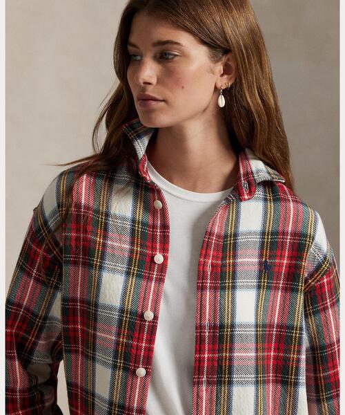 セール】リラックス フィット チェック コットン ツイル シャツ