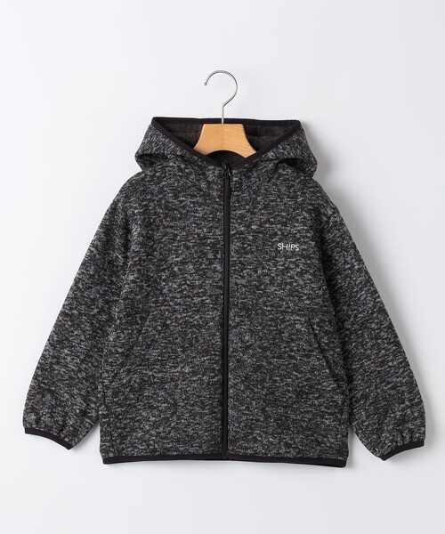 SHIPS（シップス）の「SHIPS KIDS:140～160cm / フリース ジップ パーカ（パーカー・キッズ・ブラック/グレー系・140/150/160）」の2枚目の写真