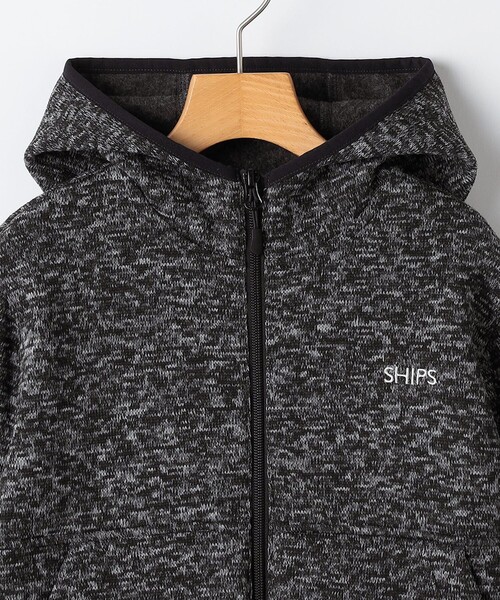 SHIPS（シップス）の「SHIPS KIDS:140～160cm / フリース ジップ パーカ（パーカー・キッズ・ブラック/グレー系・140/150/160）」の4枚目の写真