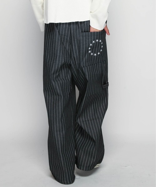 サンダーストライプスアジャスタブルパンツ　ブラックL TROUSER 66 AW 34 MF | JIL SANDER(ジルサンダー) / パンツ スラックス