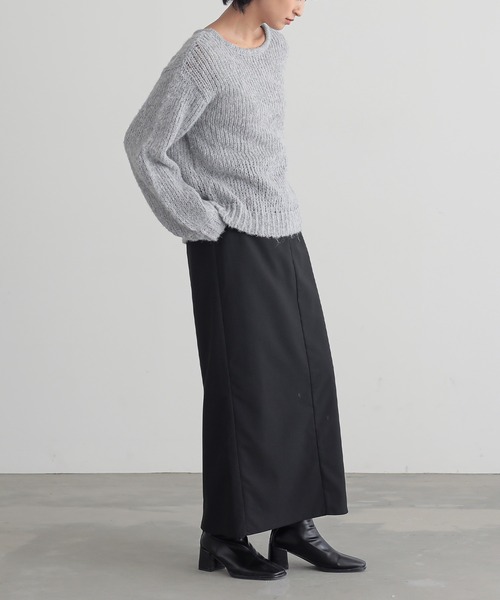 for/c(フォーシー)の「前後2WAモヘアライクYリボンニット【サスティナブル】(ニット/セーター・レディース・オフホワイト/グレー・M/L)」の7枚目の写真