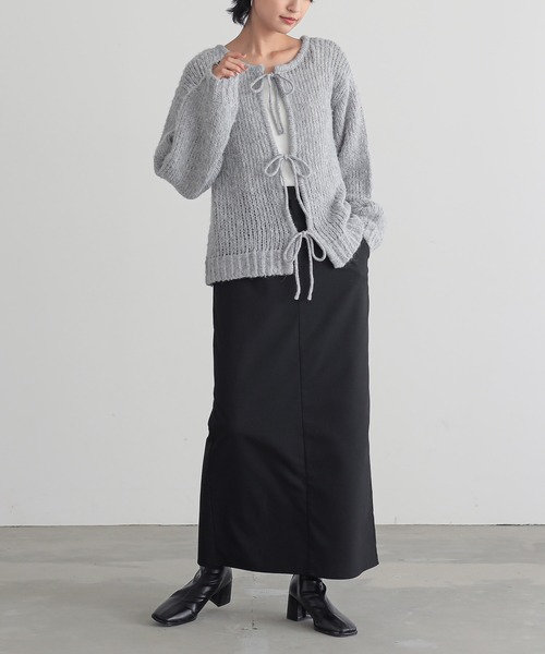 for/c(フォーシー)の「前後2WAモヘアライクYリボンニット【サスティナブル】(ニット/セーター・レディース・オフホワイト/グレー・M/L)」の11枚目の写真