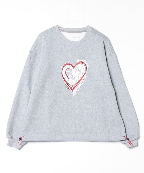 ATELANE（アテレーン）の「ATELANE / CVC裏起毛刺繍スウェット/フラワー/ハート/ドローコード（スウェット・メンズ・グレー系その他/アッシュグレー/杢グレー/ブラック系その他/グレー系その他2/ブラック・LARGE/MEDIUM）」の15枚目の写真
