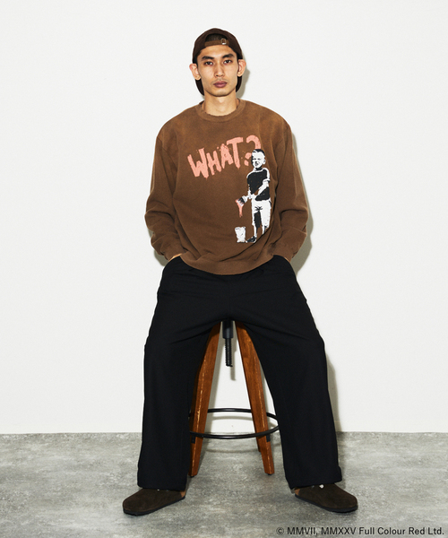 45rpm ブラウン プリント スウェット BRANDALISED プリント スウェット（スウェット）｜BRANDALISED