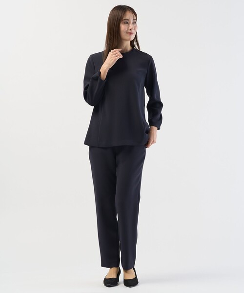J.PRESS(ジェイプレス)の「【セットアップ対応・2way】セラテリーダブルクロス ブラウス(シャツ/ブラウス・レディース・ネイビー系/ベージュ系/ブラック系・9/11)」の5枚目の写真