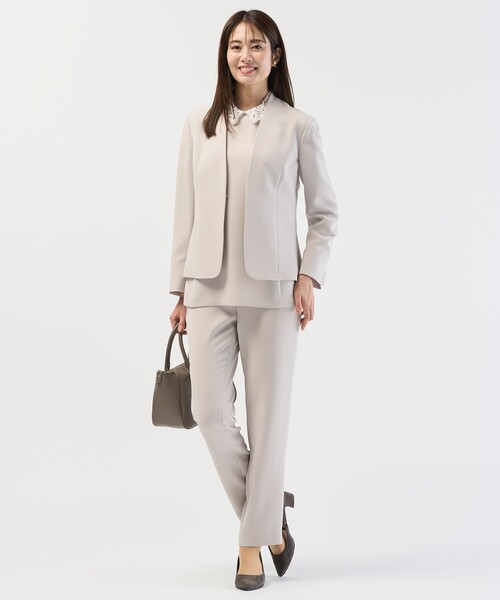 J.PRESS(ジェイプレス)の「【セットアップ対応・2way】セラテリーダブルクロス ブラウス(シャツ/ブラウス・レディース・ネイビー系/ベージュ系/ブラック系・9/11)」の11枚目の写真
