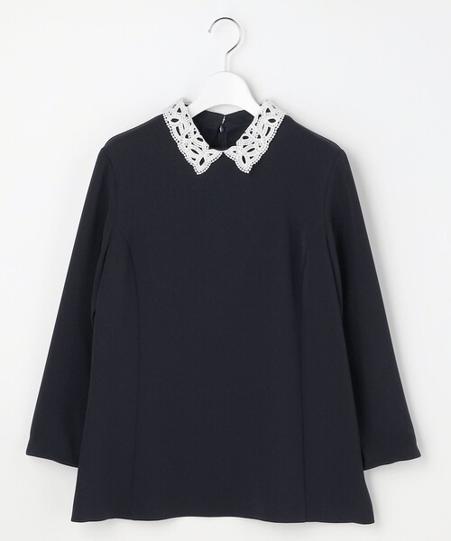 J.PRESS(ジェイプレス)の「【セットアップ対応・2way】セラテリーダブルクロス ブラウス(シャツ/ブラウス・レディース・ネイビー系/ベージュ系/ブラック系・9/11)」の16枚目の写真