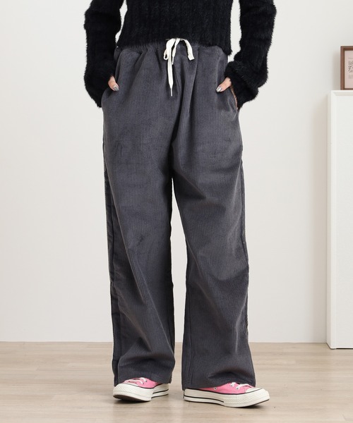 Arinomama(アリノママ)の「Arinomama ワイド サイドラインパンツ コーデュロイ Corduroy(その他パンツ・レディース・グレー/ブラック/ブラウン・FREE)」の8枚目の写真