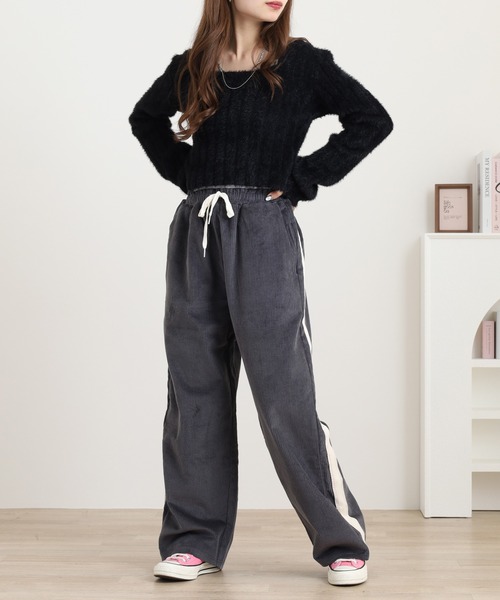 Arinomama(アリノママ)の「Arinomama ワイド サイドラインパンツ コーデュロイ Corduroy(その他パンツ・レディース・グレー/ブラック/ブラウン・FREE)」の11枚目の写真