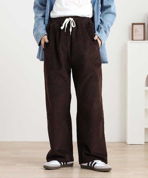 Arinomama(アリノママ)の「Arinomama ワイド サイドラインパンツ コーデュロイ Corduroy(その他パンツ・レディース・グレー/ブラック/ブラウン・FREE)」の12枚目の写真