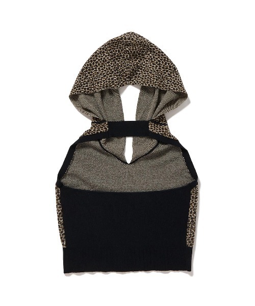 PERVERZE(パーバーズ)の「Cropped Hoodie Knit Top(タンクトップ・レディース・ブラック/ブラックミックス・FREE)」の4枚目の写真