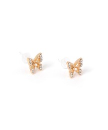 バタフライビジュー樹脂ポストピアス / 592913