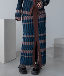 VACANCY | 幾何学ブロック柄ロングニットスカート(スカート)