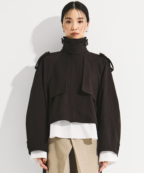 STUDIOUS(ステュディオス)の「【STUDIOUS/ステュディオス】BACK GATHER SHORT TRENCH BLOUSON/バックギャザートレンチブルゾン(ブルゾン・レディース・ホワイト/マルチ・FREE)」の21枚目の写真