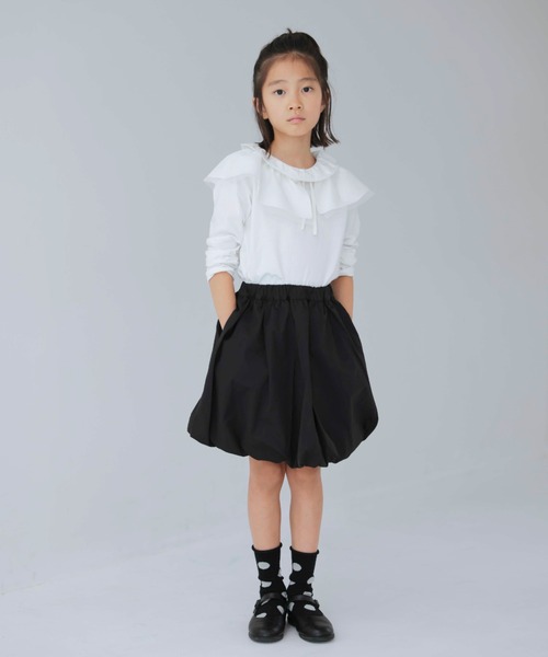 BRANSHES（ブランシェス）の「【b.+A】金子綾/バルーンスカート（スカート・キッズ・シルバー/ブラック・M/XL/S/L）」の16枚目の写真