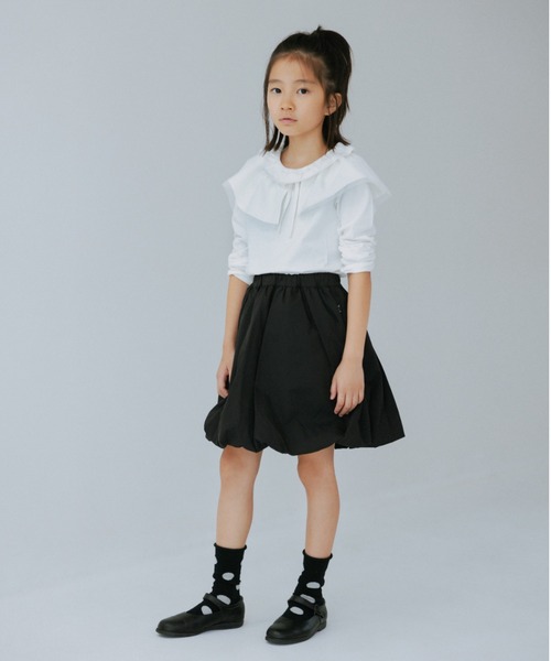 BRANSHES（ブランシェス）の「【b.+A】金子綾/バルーンスカート（スカート・キッズ・シルバー/ブラック・M/XL/S/L）」の17枚目の写真