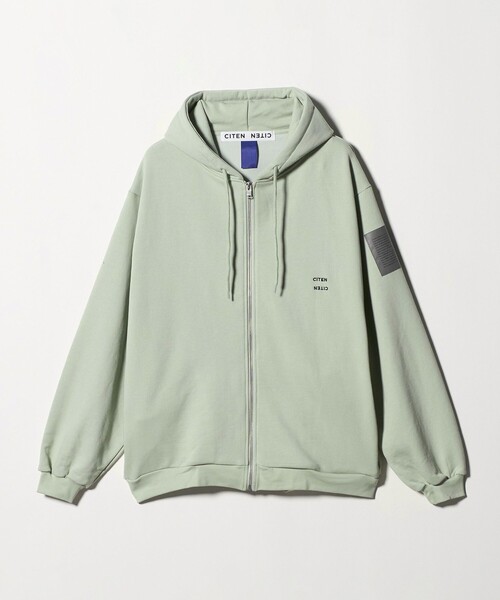 CITEN（シテン）の「＜CITEN＞ライトスウェットジップパーカー（パーカー・メンズ・オリーブ/ブラック・L/M）」の10枚目の写真
