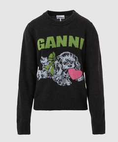 GANNI/ガニー Graphic Wool Mix Fluffy Puppy Love / K2562 / K2597