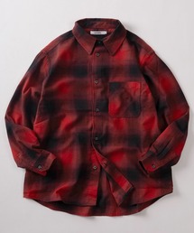 メンズのシャツ/ブラウス（レッド/赤色系・チェック柄）ファッション