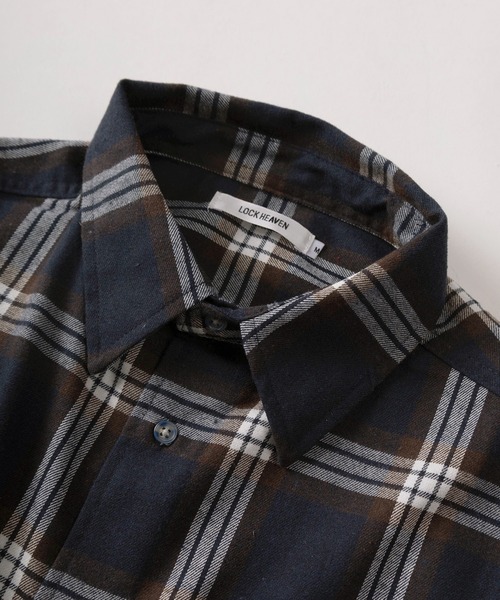 make a ray!（メイク ア レイ！）の「【83】ソフトフランネル チェックシャツ／アメカジ（シャツ/ブラウス・メンズ・グリーン/ホワイト/チャコールグレー/ブラック/ネイビー/ブラウン/レッド・M/L/XL）」の9枚目の写真