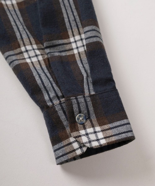 make a ray!（メイク ア レイ！）の「【83】ソフトフランネル チェックシャツ／アメカジ（シャツ/ブラウス・メンズ・グリーン/ホワイト/チャコールグレー/ブラック/ネイビー/ブラウン/レッド・M/L/XL）」の11枚目の写真