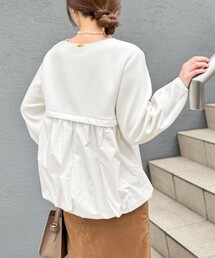 NOLLEY’S Sophi | ウォッシャブルダンボール×タフタバックバルーンプルオーバー(Tシャツ/カットソー)