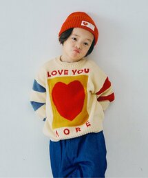 p.premier（ピードットプルミエ）の「【ジュニア対応】カラフルジャガードセーター（ニット/セーター・キッズ）」