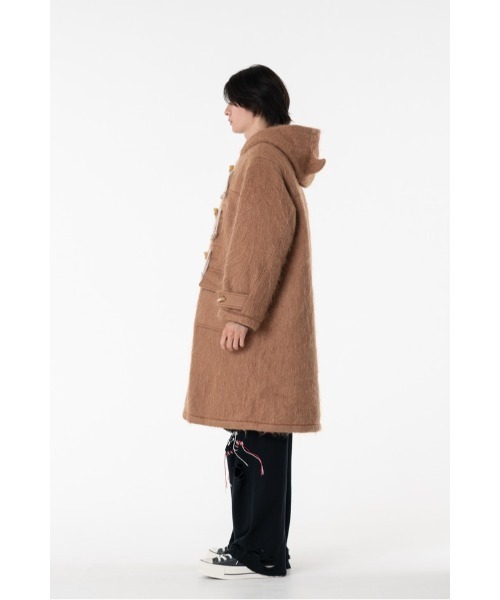 DISCOVERED（ディスカバード）の「DEVILS EAR HOODIE SHAGGY DUFFLE COAT（ダッフルコート・メンズ・ベージュ/ブラック・SMALL/LARGE）」の9枚目の写真