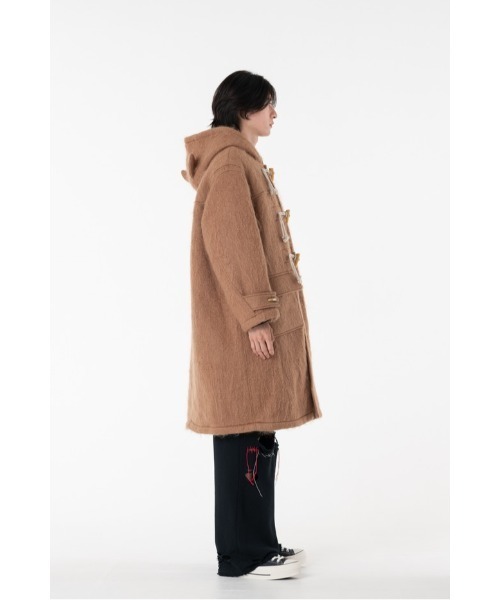 DISCOVERED（ディスカバード）の「DEVILS EAR HOODIE SHAGGY DUFFLE COAT（ダッフルコート・メンズ・ベージュ/ブラック・SMALL/LARGE）」の11枚目の写真