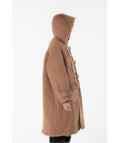 DISCOVERED（ディスカバード）の「DEVILS EAR HOODIE SHAGGY DUFFLE COAT（ダッフルコート・メンズ・ベージュ/ブラック・SMALL/LARGE）」の14枚目の写真