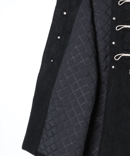 DISCOVERED（ディスカバード）の「DEVILS EAR HOODIE SHAGGY DUFFLE COAT（ダッフルコート・メンズ・ベージュ/ブラック・SMALL/LARGE）」の21枚目の写真