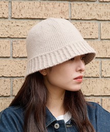 moz（モズ）の「【MOZ】リブ編みニットバケットハット　371-0034（ハット）」
