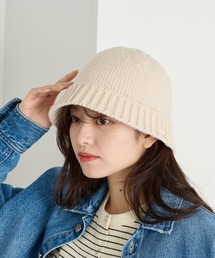 moz（モズ）の「【MOZ】リブ編みニットバケットハット　371-0034（ハット）」