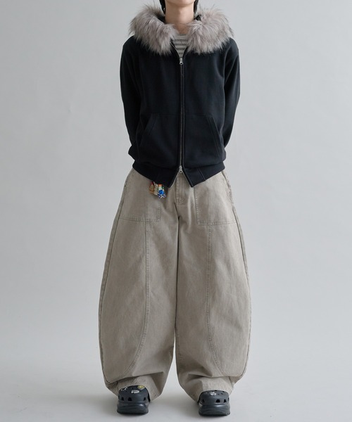 Adjustable Faux Fur Hoodie /アジャスタブルフェイクファーフーディ