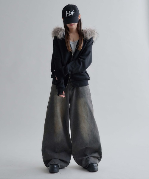 【新品未使用】EPNK パーカー アジャスタブルフェイクファーフーディー Adjustable Faux Fur Hoodie /アジャスタブルフェイクファーフーディ