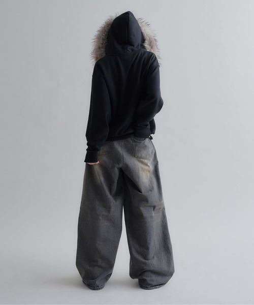 Adjustable Faux Fur Hoodie /アジャスタブルフェイクファーフーディ