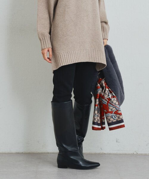 un dix cors（アンディコール）の「《美シルエット》裾ファスナー起毛スキニーパンツ（スウェットパンツ・レディース・ブラック・FREE）」の6枚目の写真