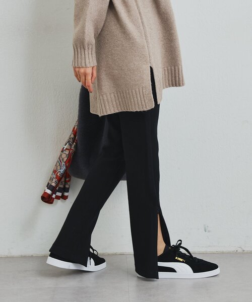 un dix cors（アンディコール）の「《美シルエット》裾ファスナー起毛スキニーパンツ（スウェットパンツ・レディース・ブラック・FREE）」の9枚目の写真