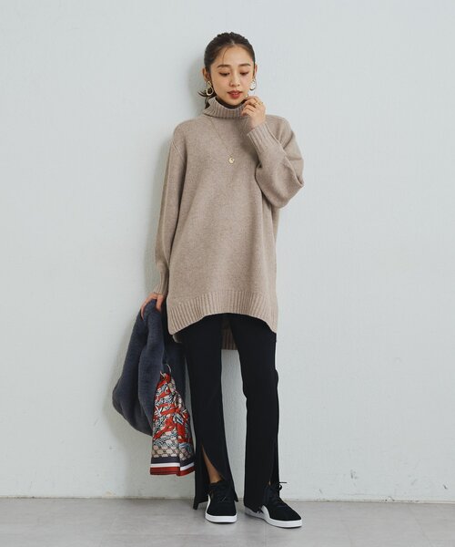 un dix cors（アンディコール）の「《美シルエット》裾ファスナー起毛スキニーパンツ（スウェットパンツ・レディース・ブラック・FREE）」の16枚目の写真