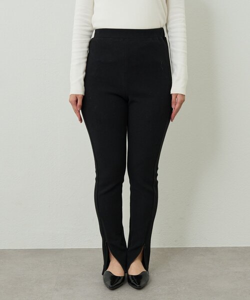 un dix cors（アンディコール）の「《美シルエット》裾ファスナー起毛スキニーパンツ（スウェットパンツ・レディース・ブラック・FREE）」の17枚目の写真