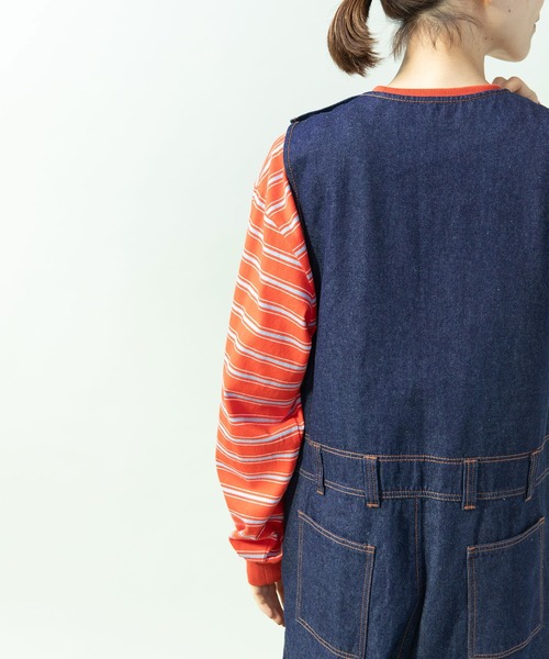 PAR ICI(パーリッシィ)の「【WEB限定カラー】ライトオンスデニム/コンパクトウェザー オールインワン(つなぎ/オールインワン・レディース・ベージュ/ネイビー/ブルー・FREE)」の21枚目の写真