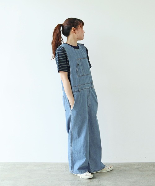 PAR ICI(パーリッシィ)の「【WEB限定カラー】ライトオンスデニム/コンパクトウェザー オールインワン(つなぎ/オールインワン・レディース・ベージュ/ネイビー/ブルー・FREE)」の6枚目の写真