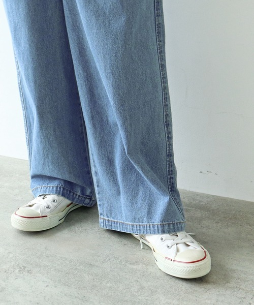 PAR ICI(パーリッシィ)の「【WEB限定カラー】ライトオンスデニム/コンパクトウェザー オールインワン(つなぎ/オールインワン・レディース・ベージュ/ネイビー/ブルー・FREE)」の12枚目の写真