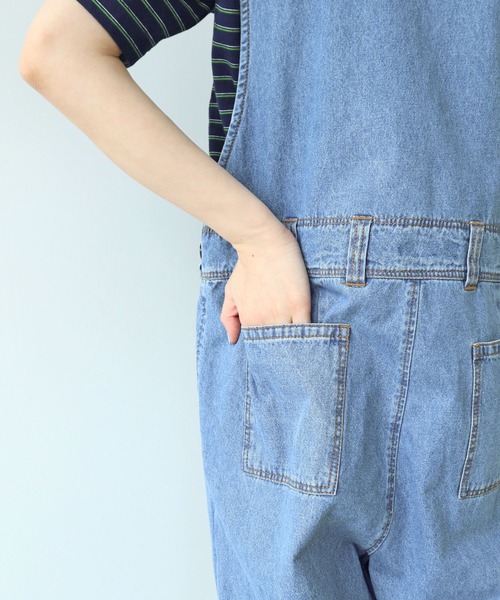 PAR ICI(パーリッシィ)の「【WEB限定カラー】ライトオンスデニム/コンパクトウェザー オールインワン(つなぎ/オールインワン・レディース・ベージュ/ネイビー/ブルー・FREE)」の11枚目の写真