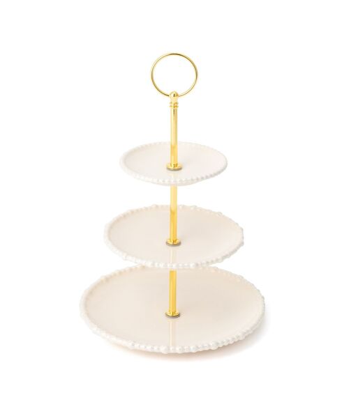 パール ケーキスタンド 3段 ベージュ（食器）｜Francfranc（フラン